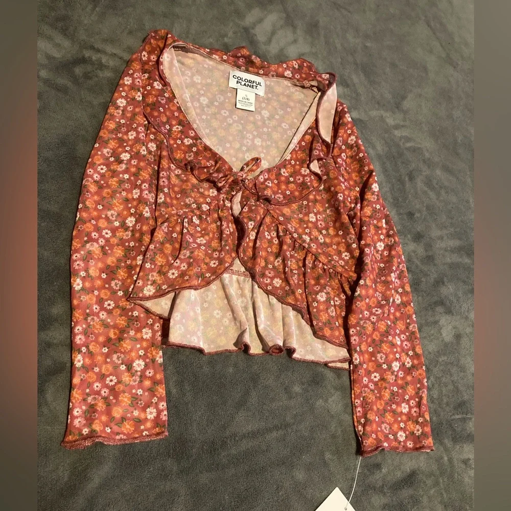 Lil girls sheer top. NWT - Picture 2 of 5